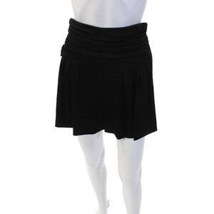 Kimberly Taylor Womens Drape Detail High Waisted Mini Shorts Black Size S